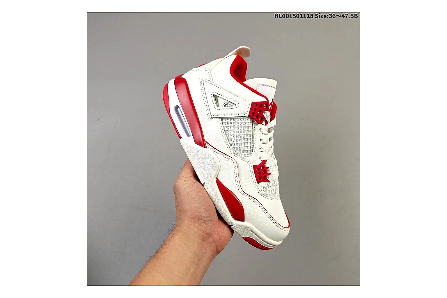 kakofindlist.com Air Jordan White Red Jordan 4 9588 White Red mid-top product image thumbnail 2