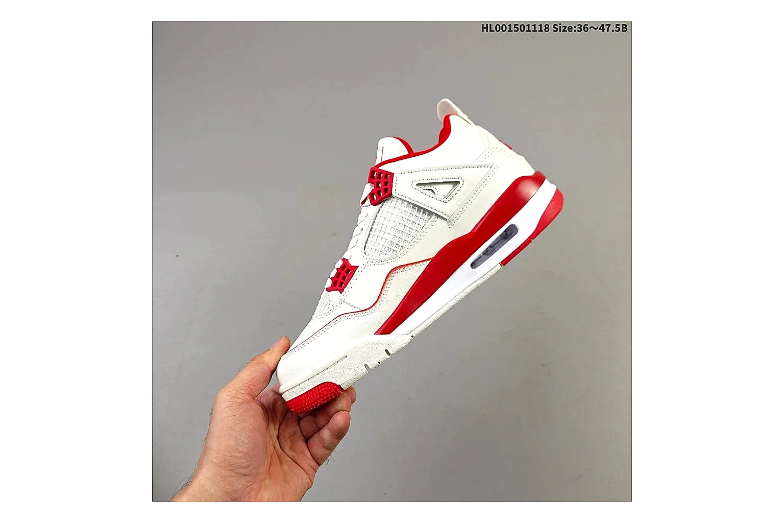 kakofindlist.com Air Jordan White Red Jordan 4 9588 White Red mid-top product image thumbnail 3