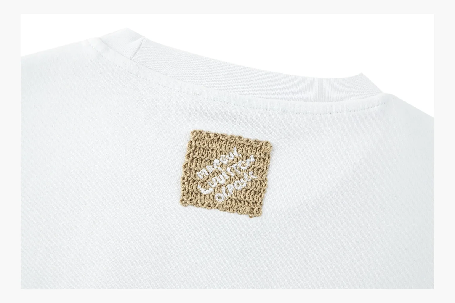 White LV raffia rope logo T-shirt value find image thumbnail 3