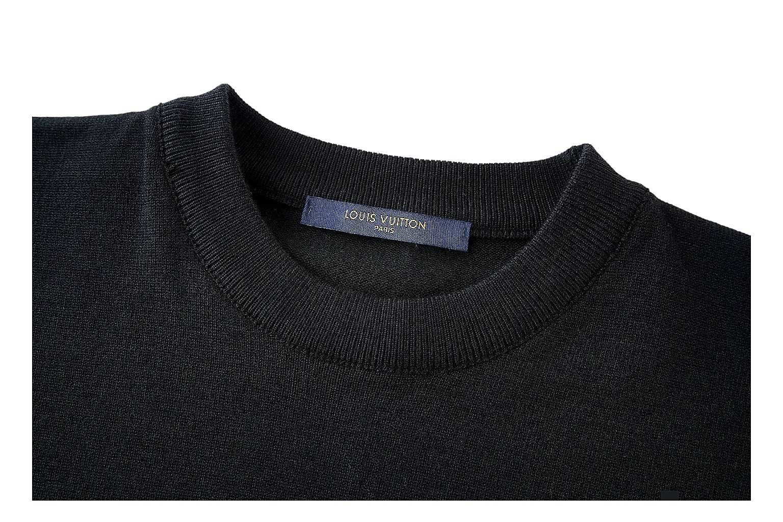 kakofindlist.com Louis Vuitton Black Monogram Hem Tee 0225 Black short-sleeve-tee product image thumbnail 2