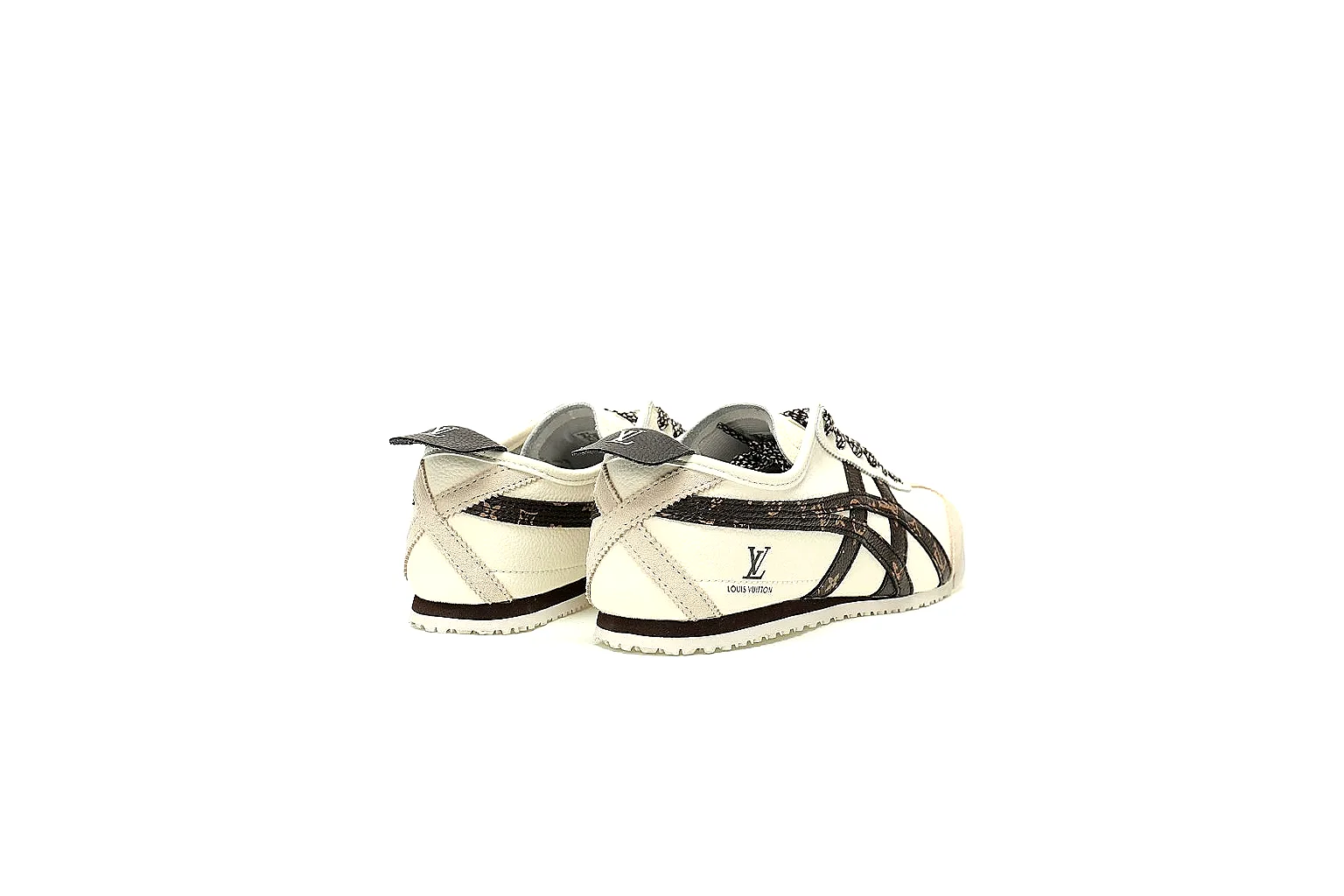 Cream Louis Vuitton low trainer in CNY 460 price band with patterned stripes thumbnail 6