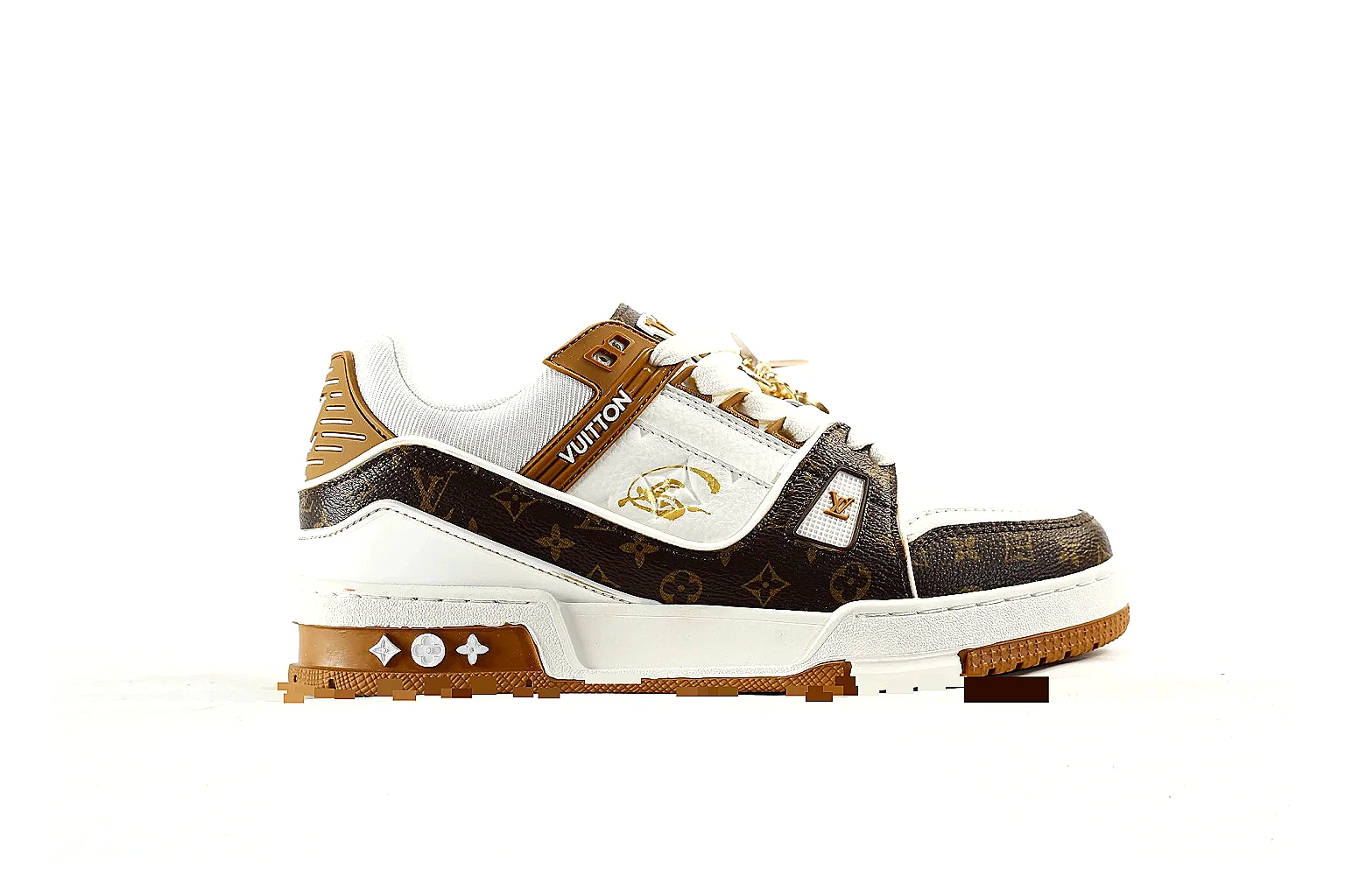 kakofindlist.com Louis Vuitton White Brown Trainer 3852 White Brown low-top product image
