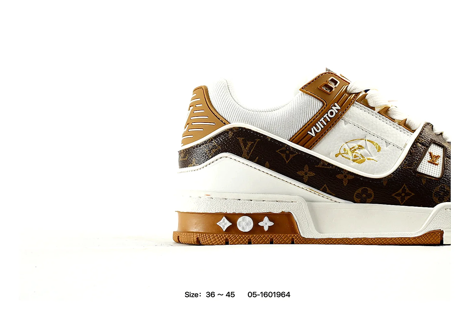 kakofindlist.com Louis Vuitton White Brown Trainer 3852 White Brown low-top product image thumbnail 2