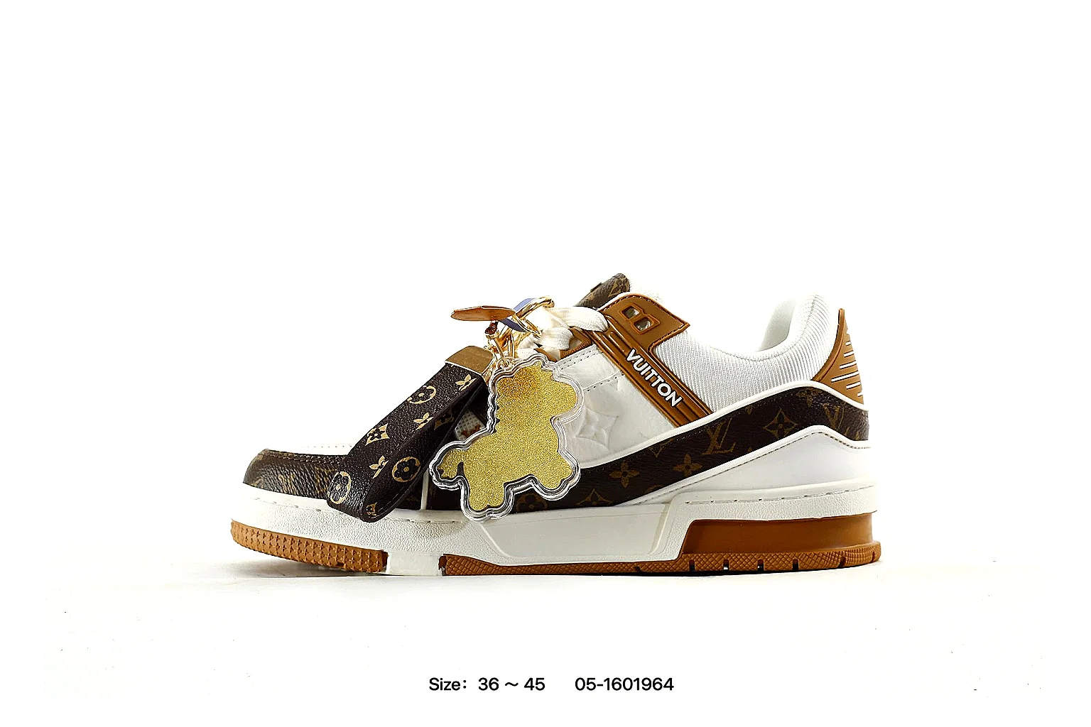 kakofindlist.com Louis Vuitton White Brown Trainer 3852 White Brown low-top product image thumbnail 3