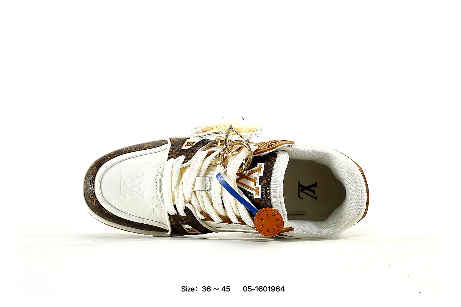 kakofindlist.com Louis Vuitton White Brown Trainer 3852 White Brown low-top product image thumbnail 4
