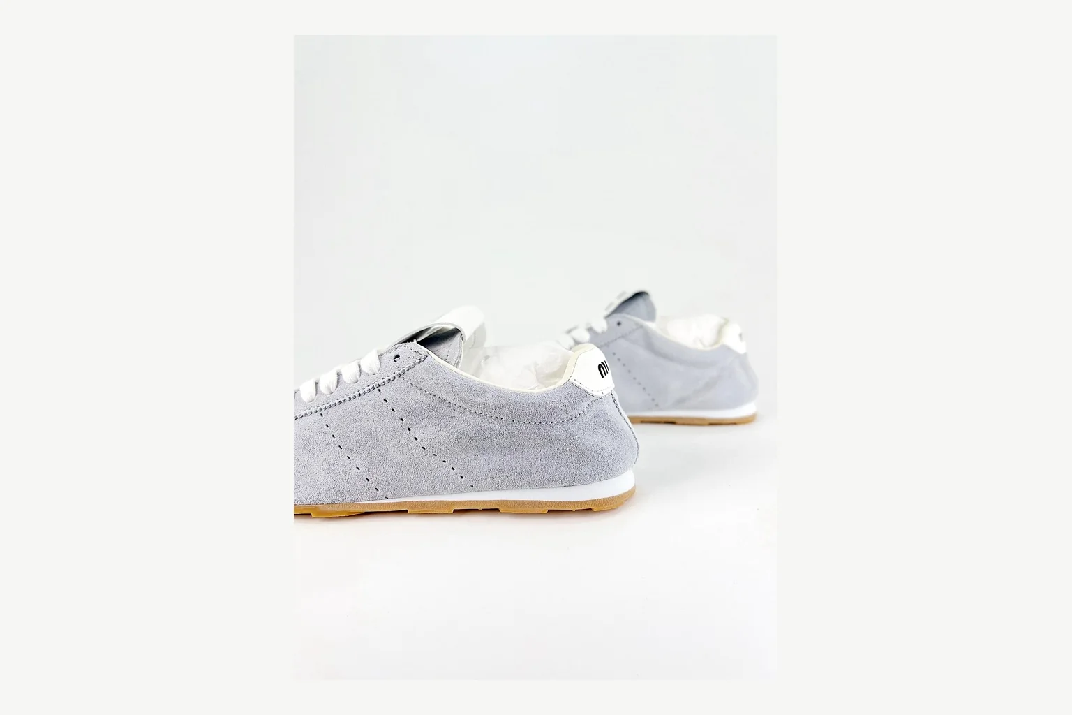Grey Miu Miu low top on a considered premium-neutral shortlist thumbnail 6