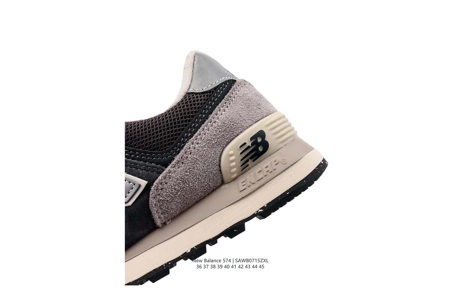 New Balance 327 Black Grey classic runner six photo view thumbnail 6