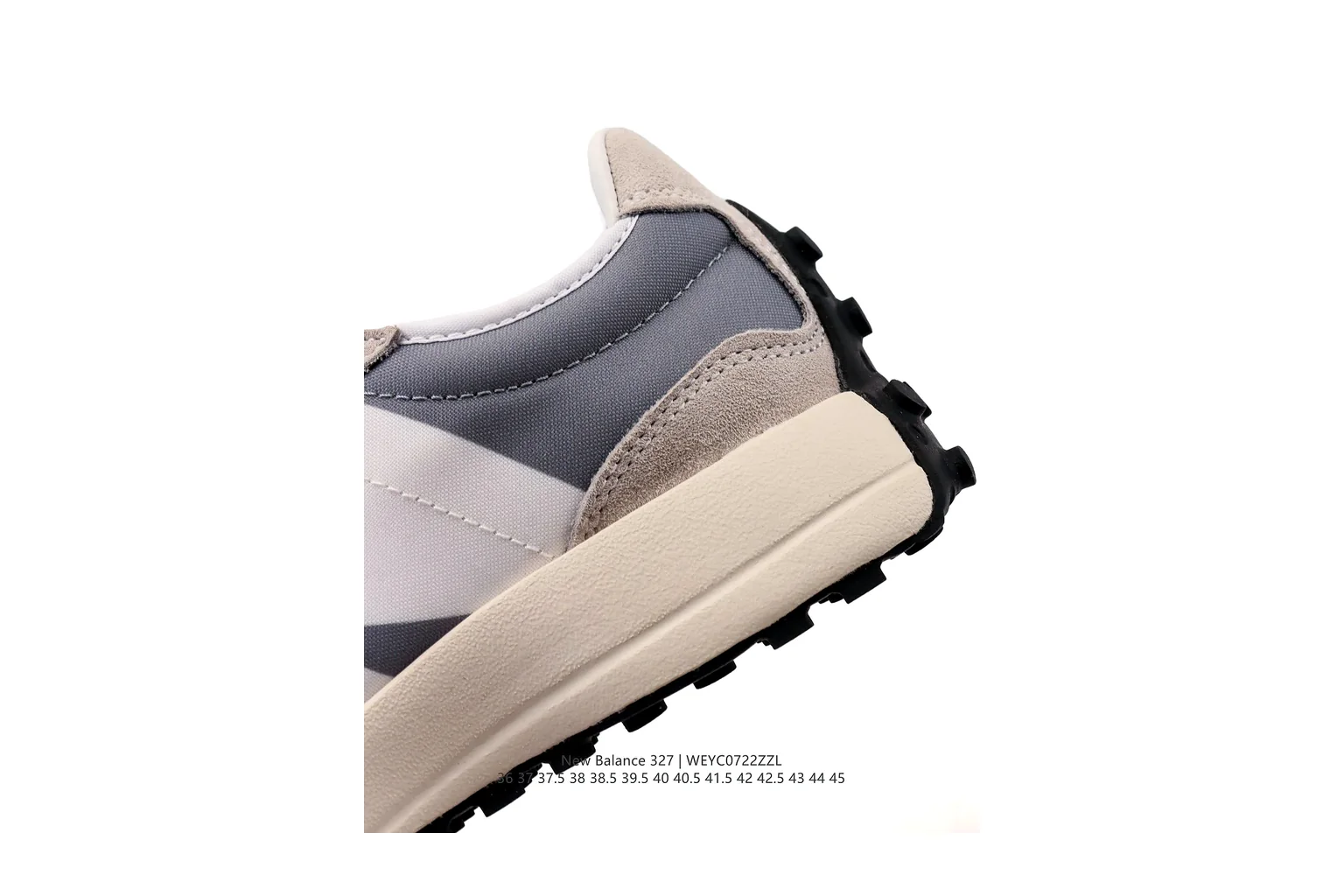 New Balance 327 Grey Cream classic runner six photo view thumbnail 6