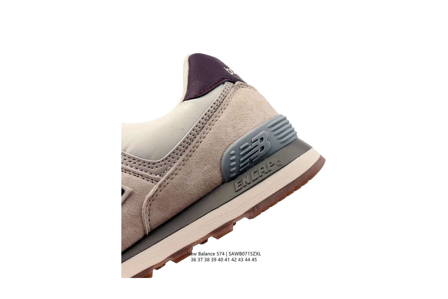 New Balance 574 Cream Grey classic runner six photo view thumbnail 6