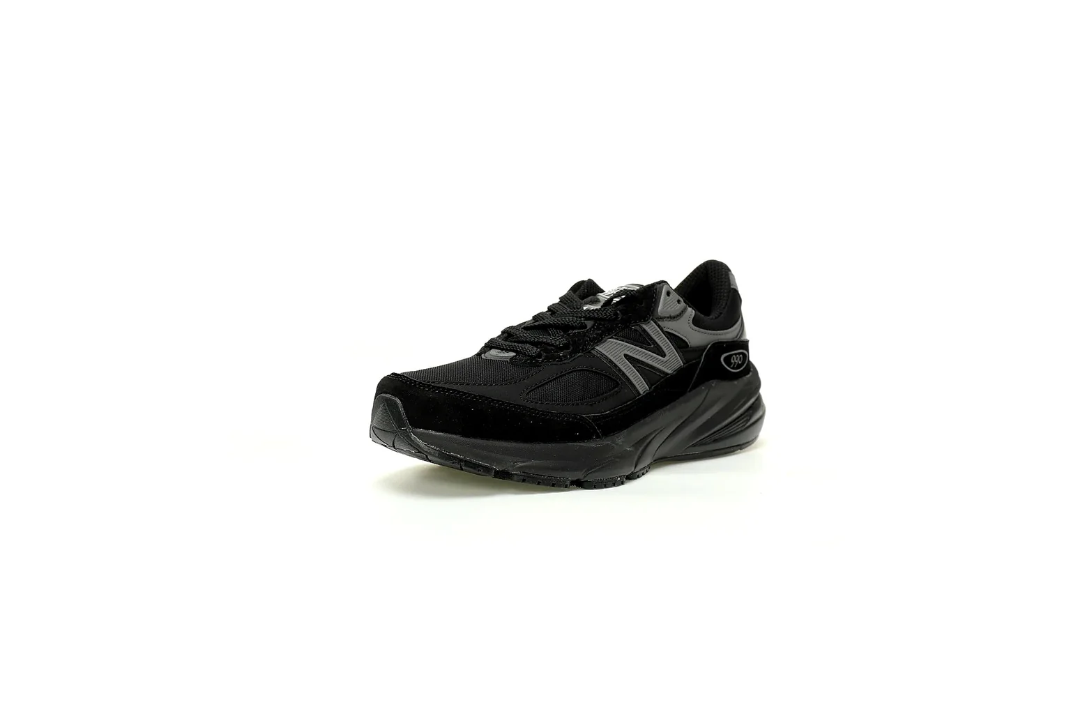 New Balance 9060 Triple Black chunky runner six photo view thumbnail 2