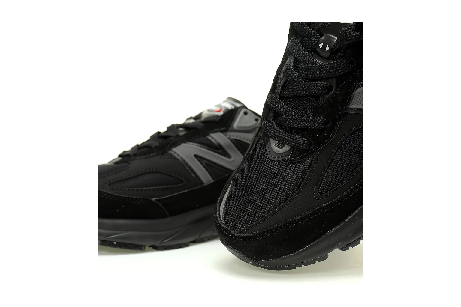 New Balance 9060 Triple Black chunky runner six photo view thumbnail 6