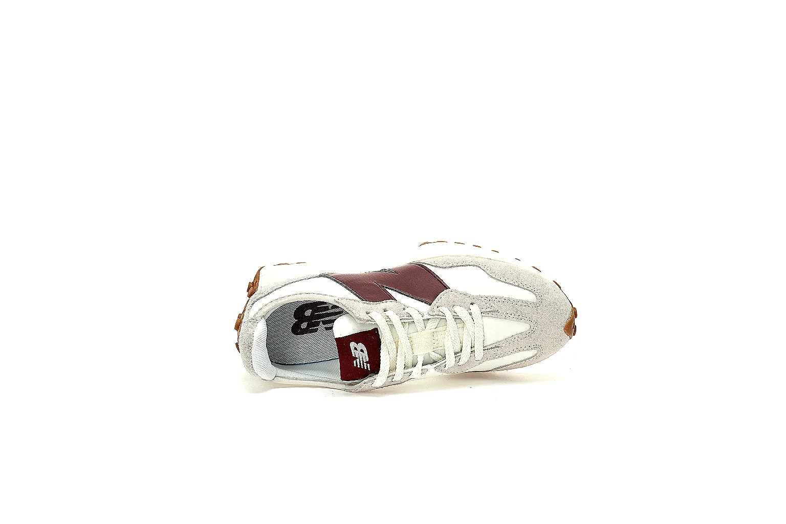 Kako Find List budget photos for New Balance Cream Burgundy Gum Runner Sneaker thumbnail 4