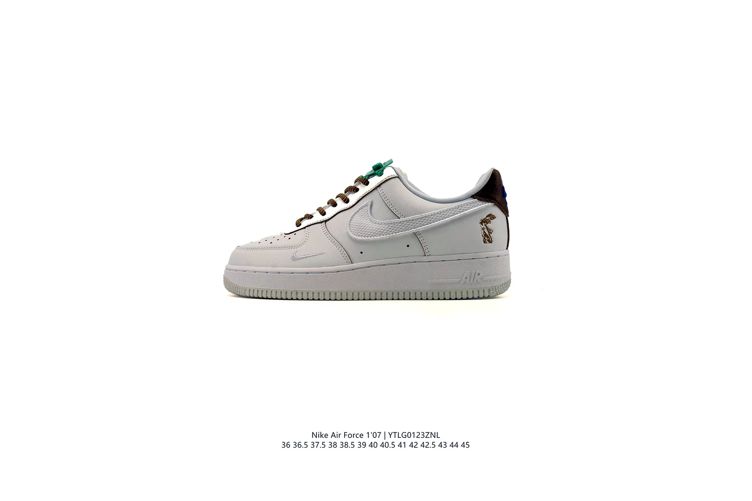 Nike Air Force 1 Low White Green court low top six photo view