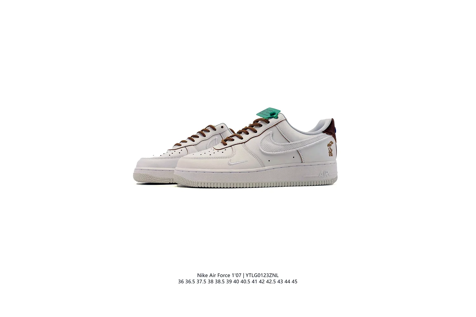 Nike Air Force 1 Low White Green court low top six photo view thumbnail 2