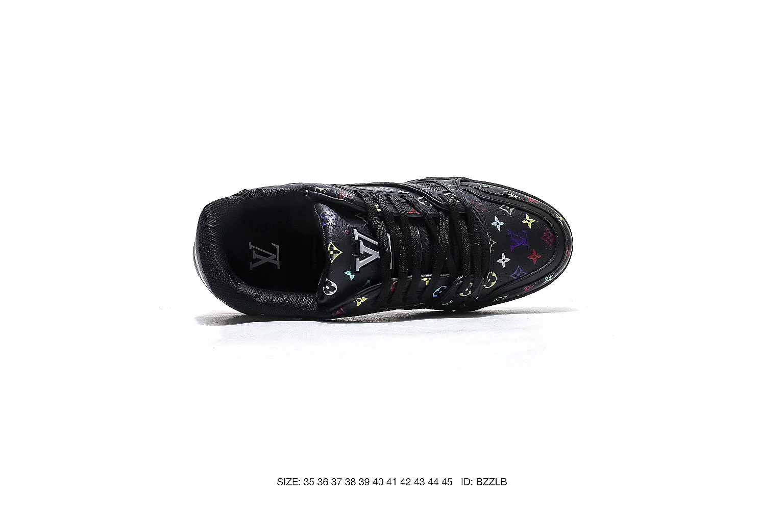 Nike Air Force style low-top Black Floral 7425 budget find six-photo gallery thumbnail 4