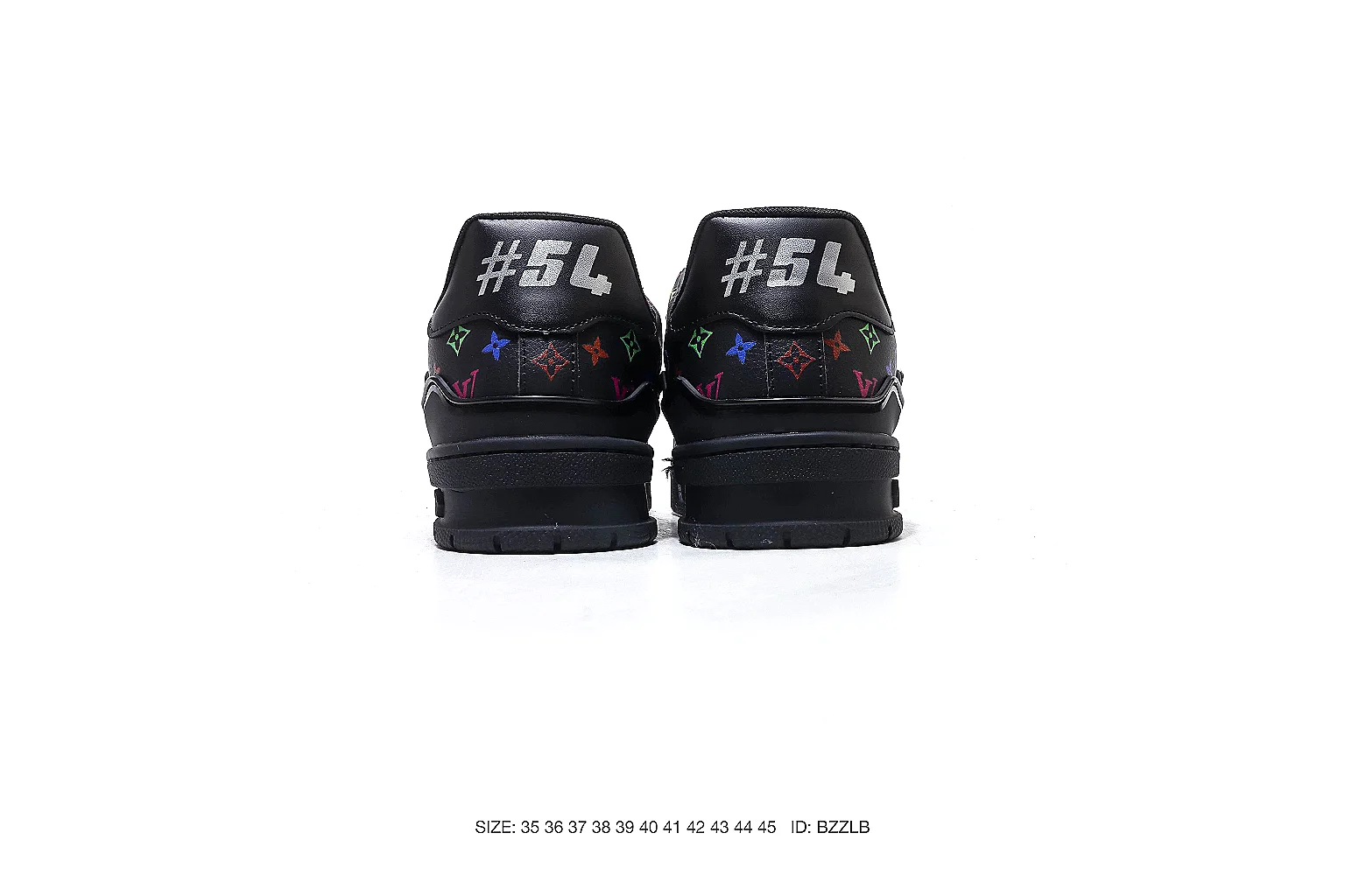 Nike Air Force style low-top Black Floral 7425 budget find six-photo gallery thumbnail 5