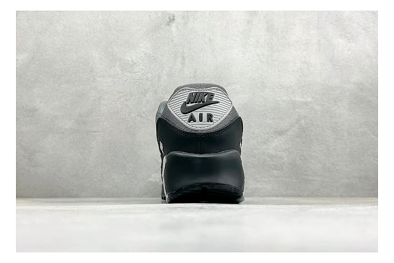 Nike Air Max 90 Grey Black budget find photo showing grey and black layered upper, visible Air window, classic Air Max 90 panels, and sturdy retro sole thumbnail 4