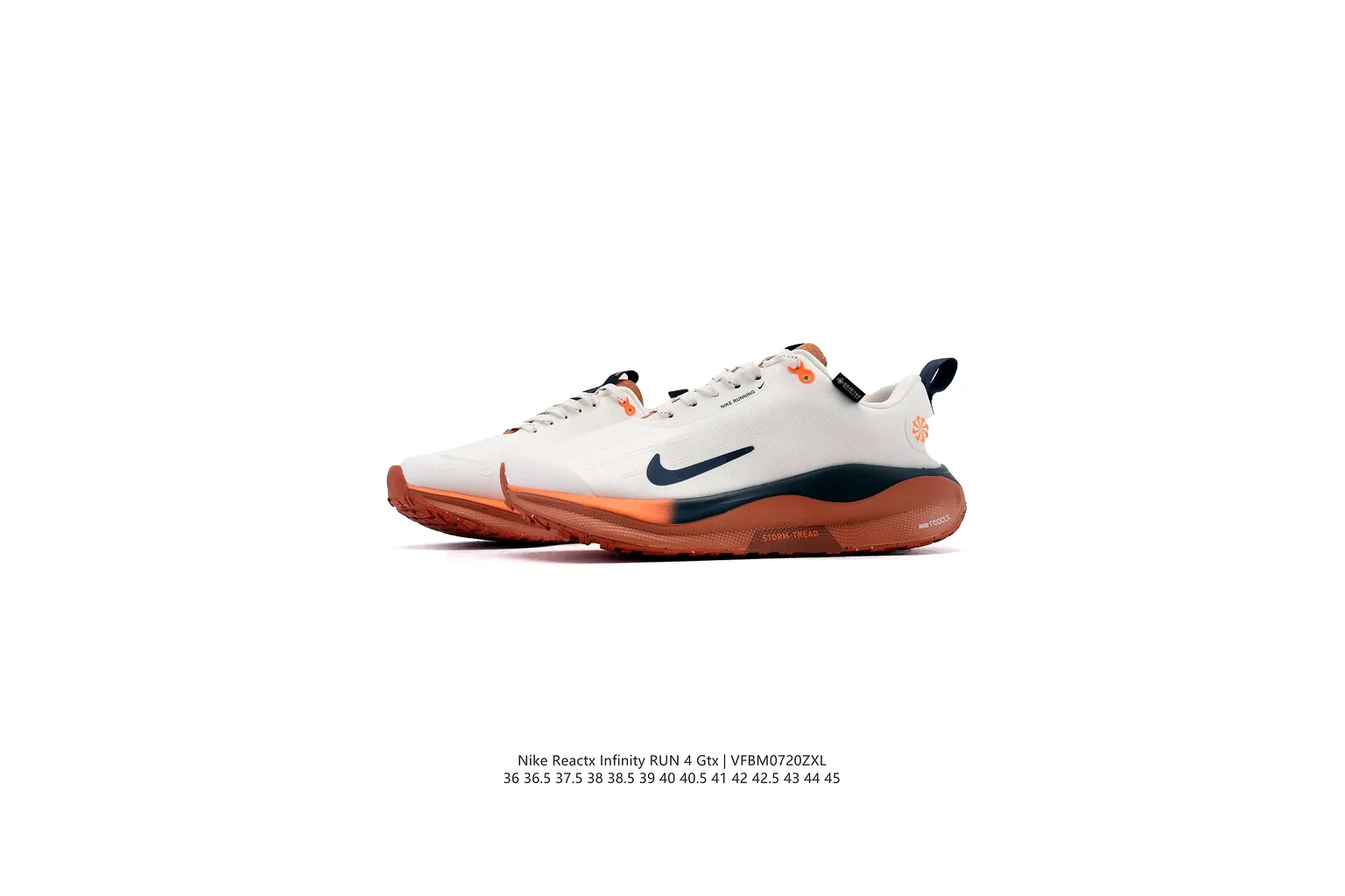 Nike Air Max White Orange air cushion runner six photo view thumbnail 2