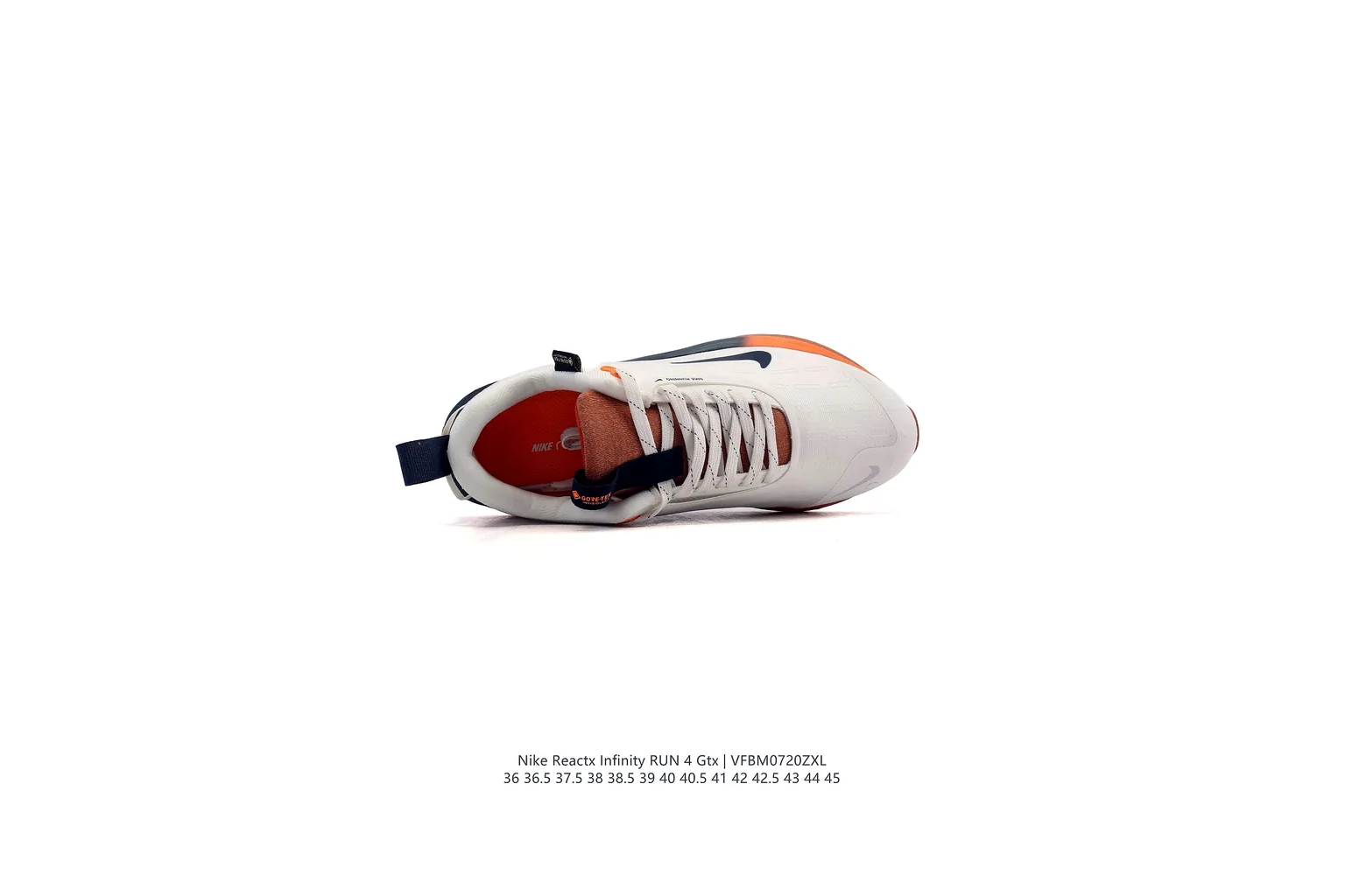 Nike Air Max White Orange air cushion runner six photo view thumbnail 3