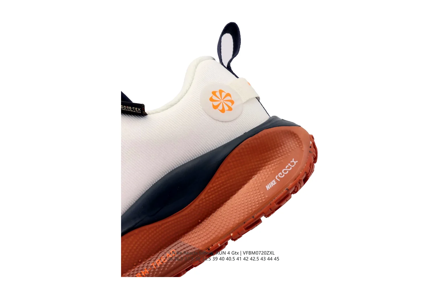 Nike Air Max White Orange air cushion runner six photo view thumbnail 6