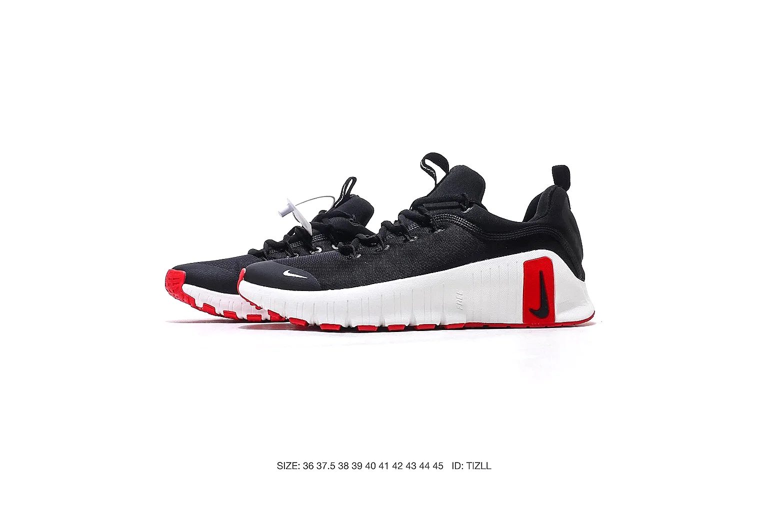 Nike black runner Black Red 7660 budget find six-photo gallery thumbnail 2