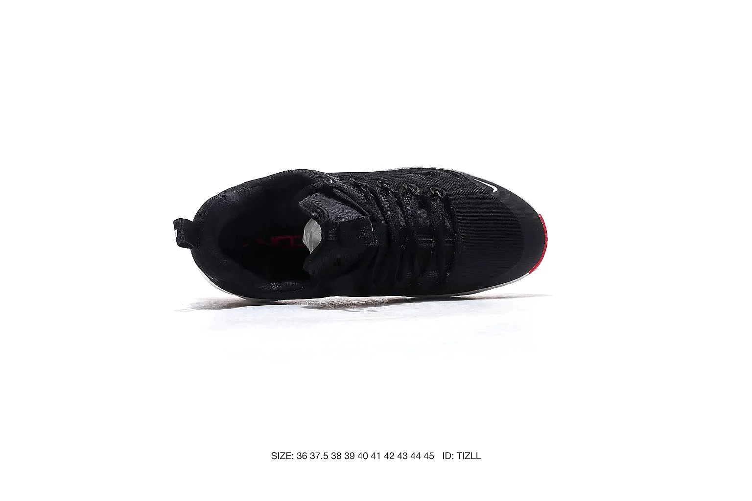 Nike black runner Black Red 7660 budget find six-photo gallery thumbnail 4
