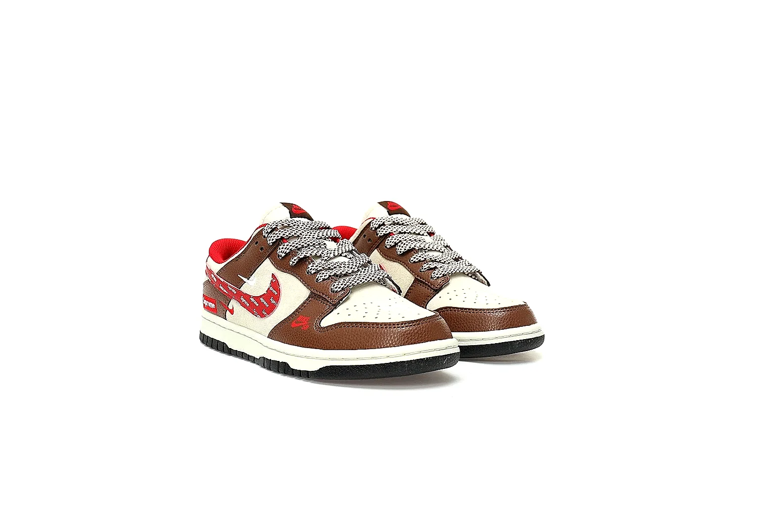 Kako Find List budget photos for Nike Brown Red Low Court thumbnail 6