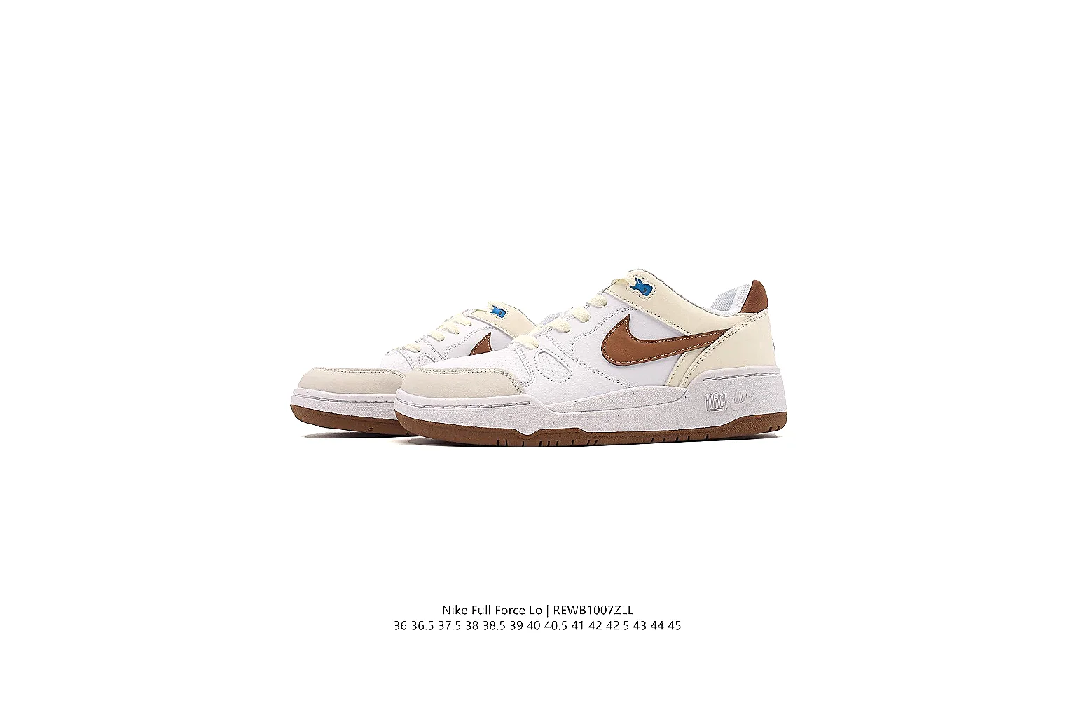 kakofindlist.com Nike White Brown Court Low 0376 White Brown low-top product image thumbnail 2