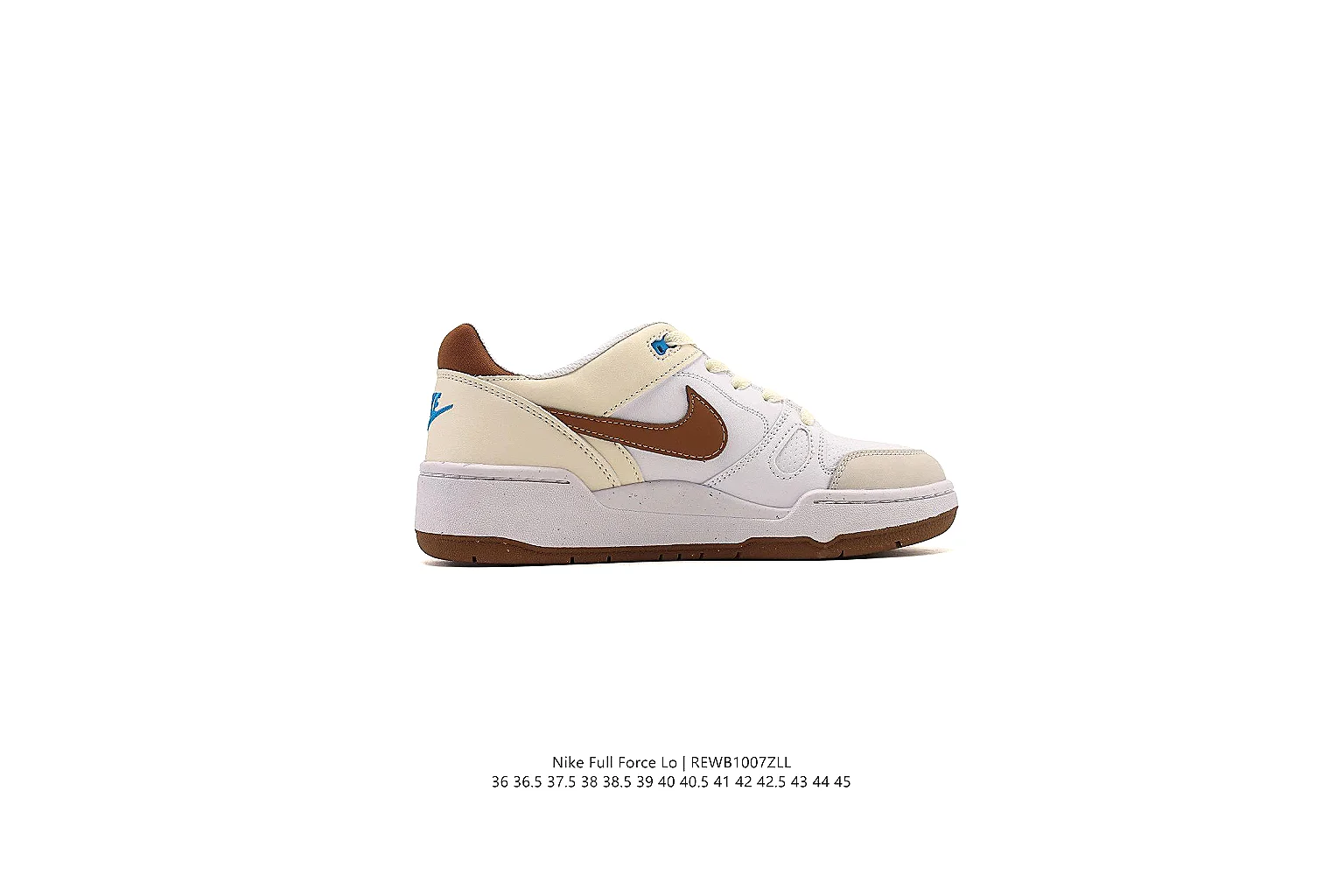 kakofindlist.com Nike White Brown Court Low 0376 White Brown low-top product image thumbnail 3