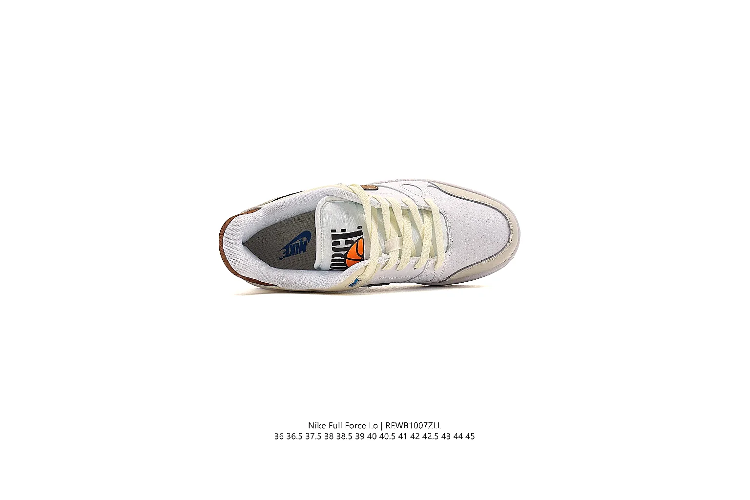 kakofindlist.com Nike White Brown Court Low 0376 White Brown low-top product image thumbnail 4