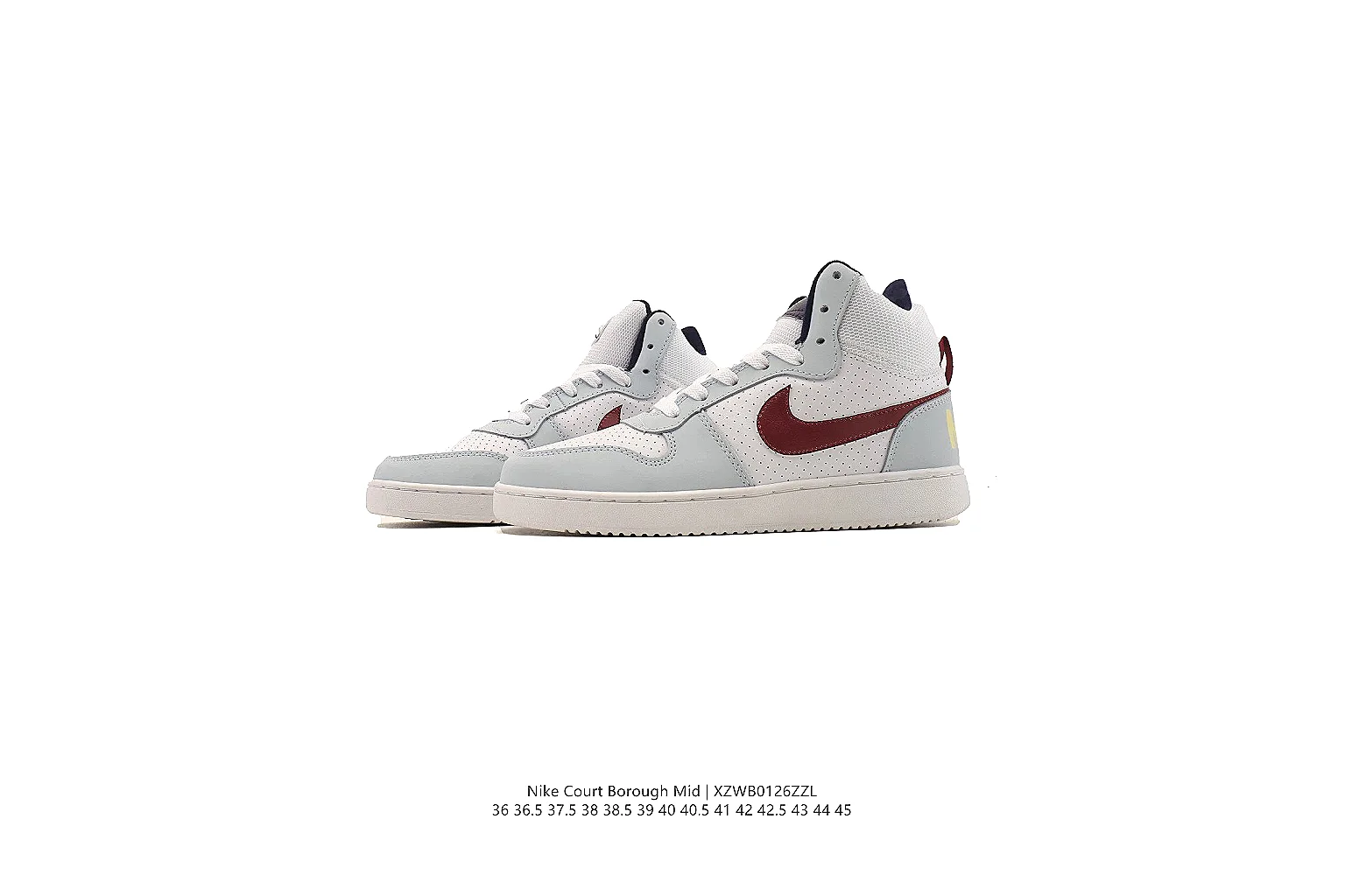 kakofindlist.com Nike White Burgundy Court Low 0408 White Burgundy low-top product image thumbnail 2