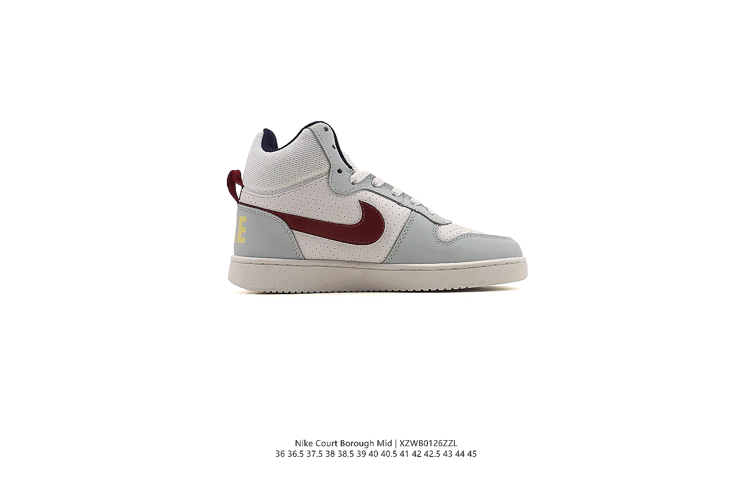kakofindlist.com Nike White Burgundy Court Low 0408 White Burgundy low-top product image thumbnail 3