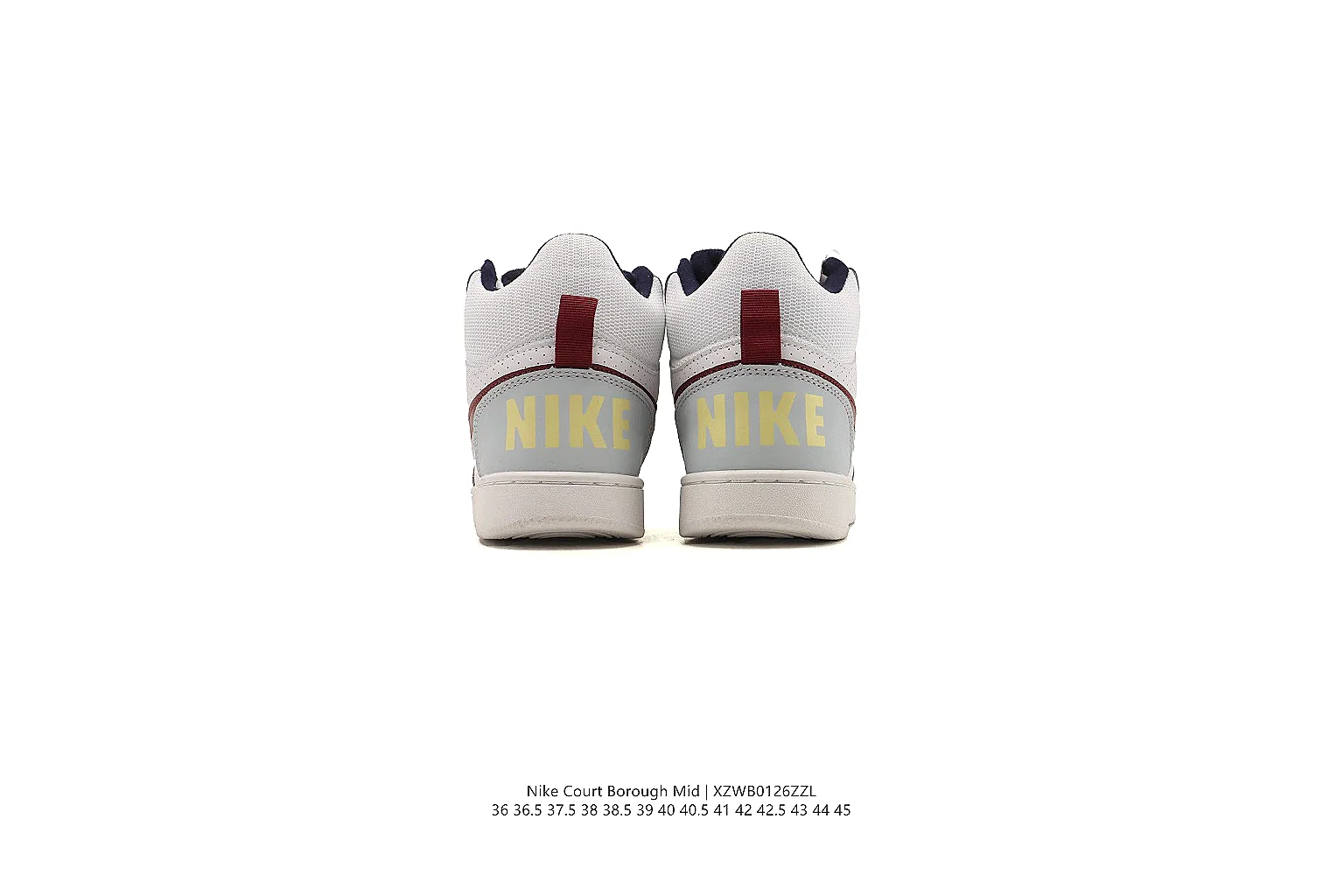 kakofindlist.com Nike White Burgundy Court Low 0408 White Burgundy low-top product image thumbnail 5