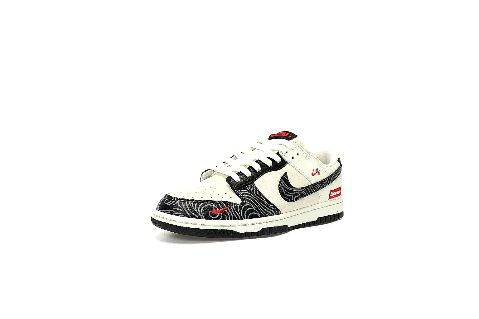 Kako Find List budget photos for Nike Cream Black Red Low Court thumbnail 2
