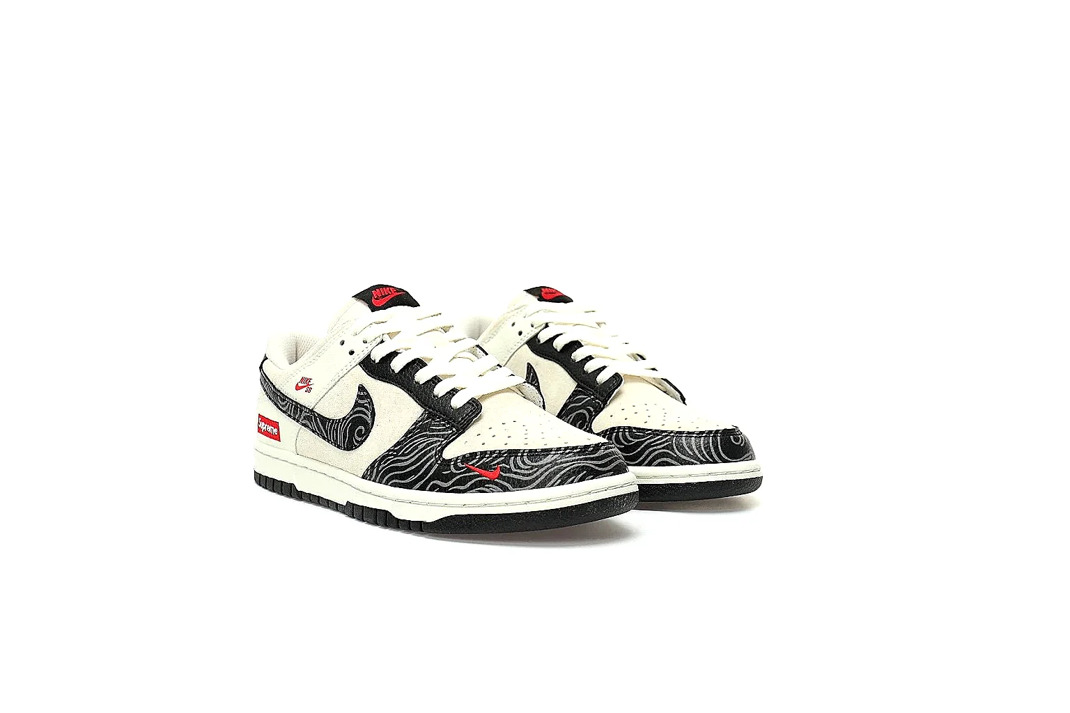 Kako Find List budget photos for Nike Cream Black Red Low Court thumbnail 6