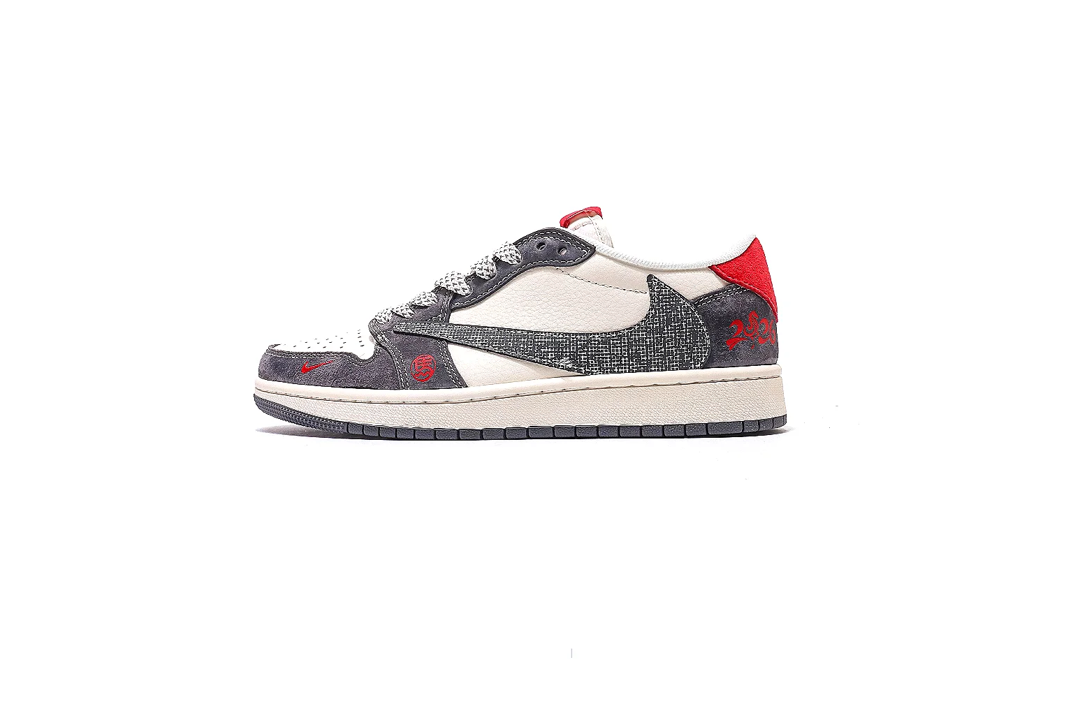 Nike Dunk Low Gray Red 4177 budget find six-photo gallery