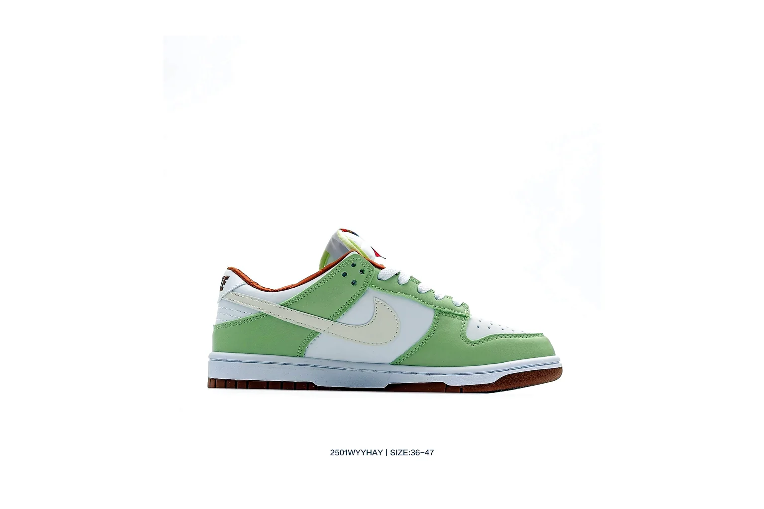 Nike Dunk Low Green White court low top six photo view thumbnail 2