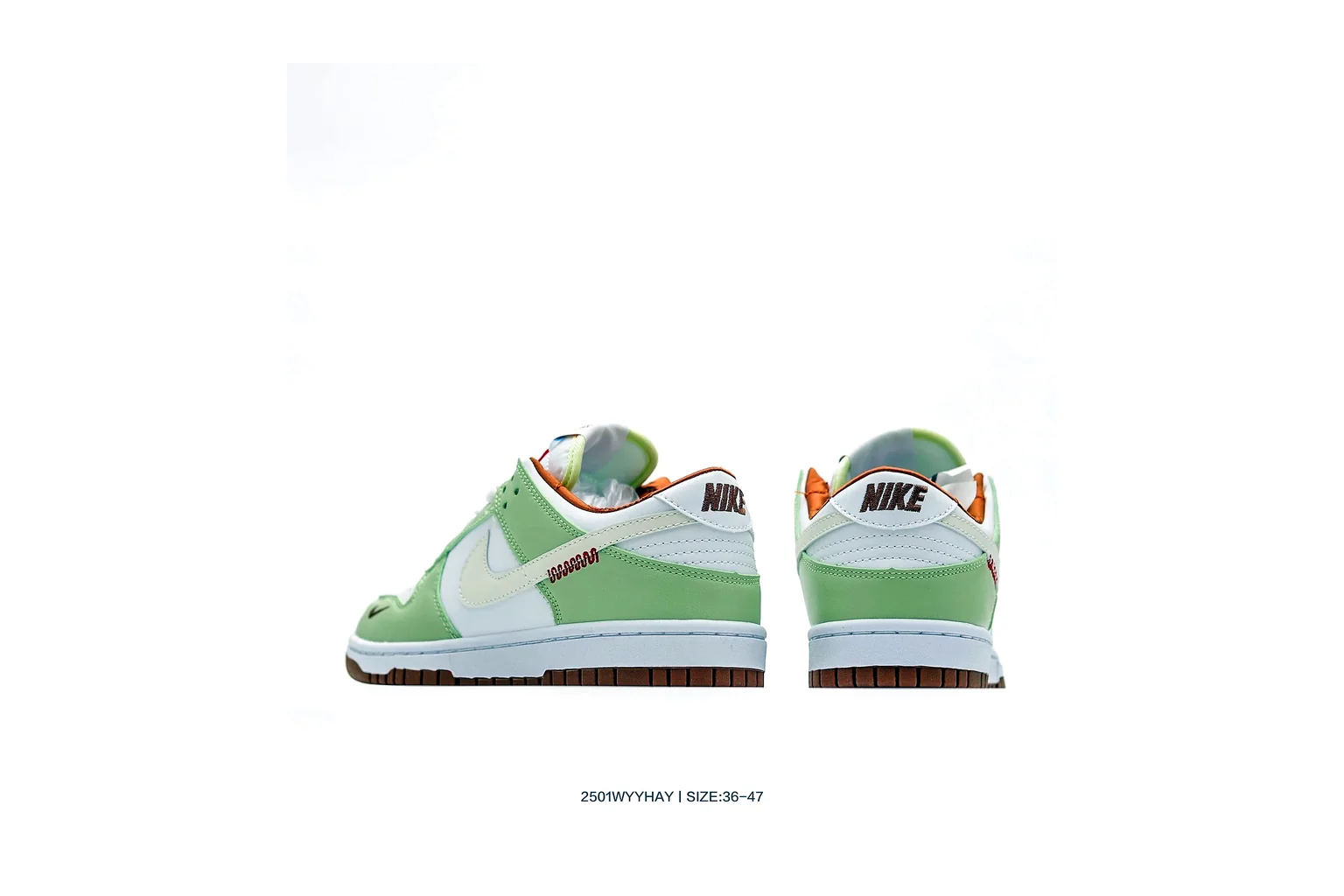 Nike Dunk Low Green White court low top six photo view thumbnail 3