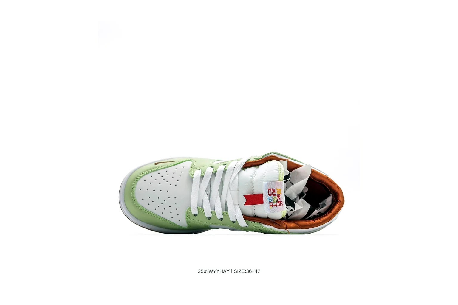 Nike Dunk Low Green White court low top six photo view thumbnail 5