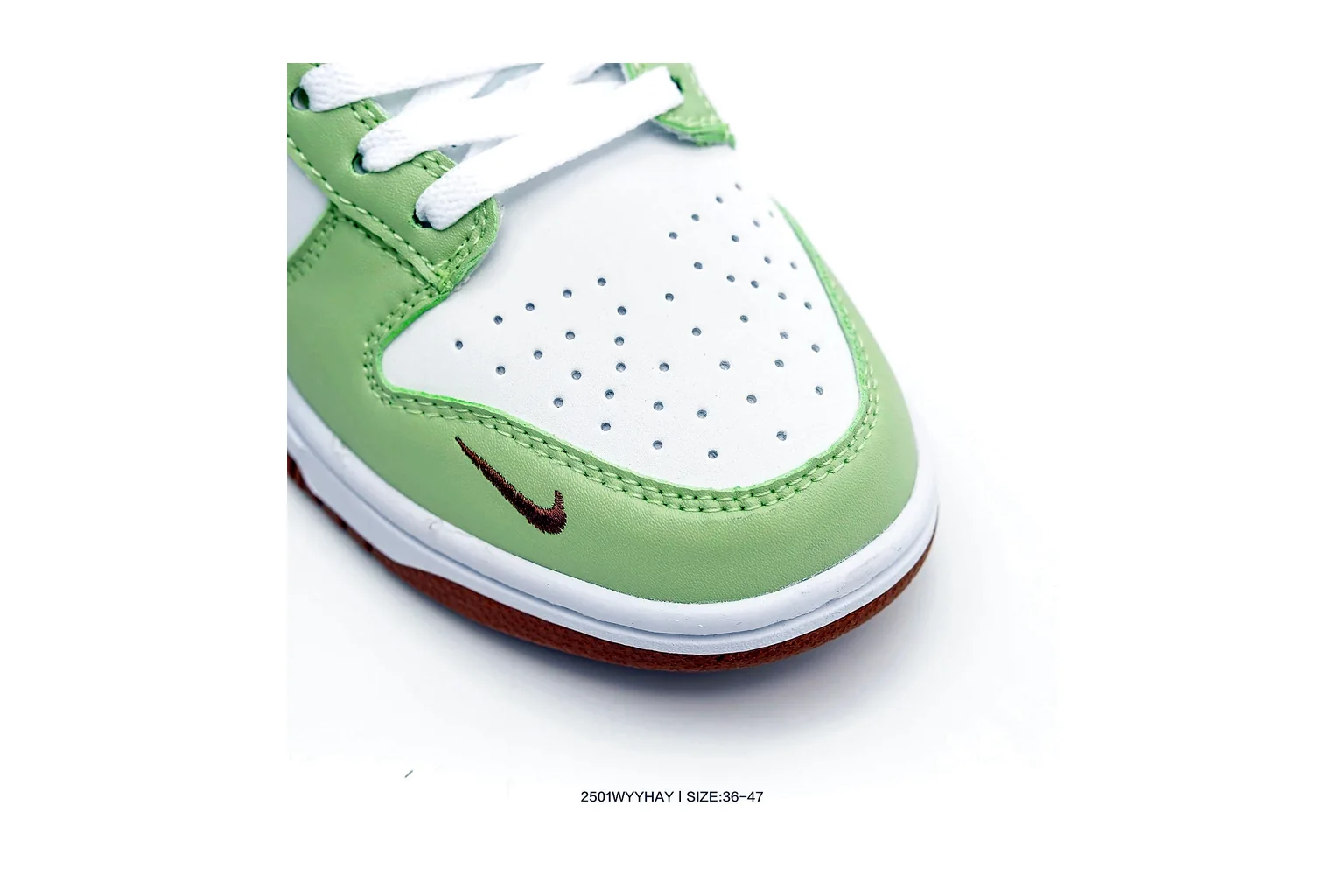 Nike Dunk Low Green White court low top six photo view thumbnail 6