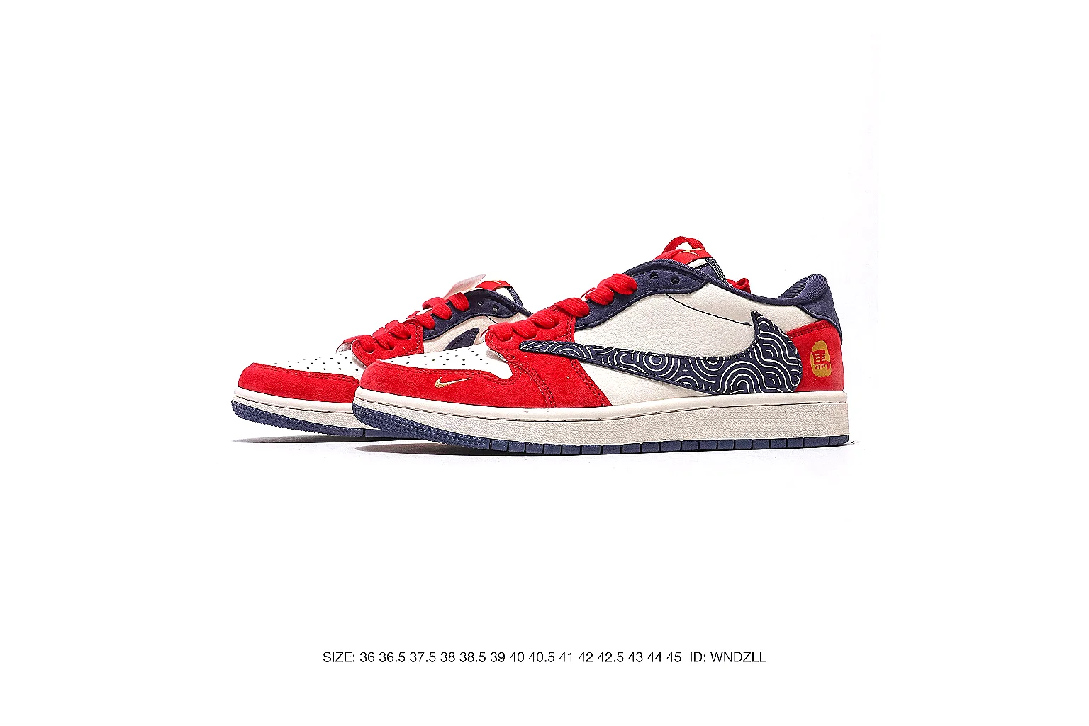 Nike Dunk Low Red Navy White 5651 budget find six-photo gallery thumbnail 2