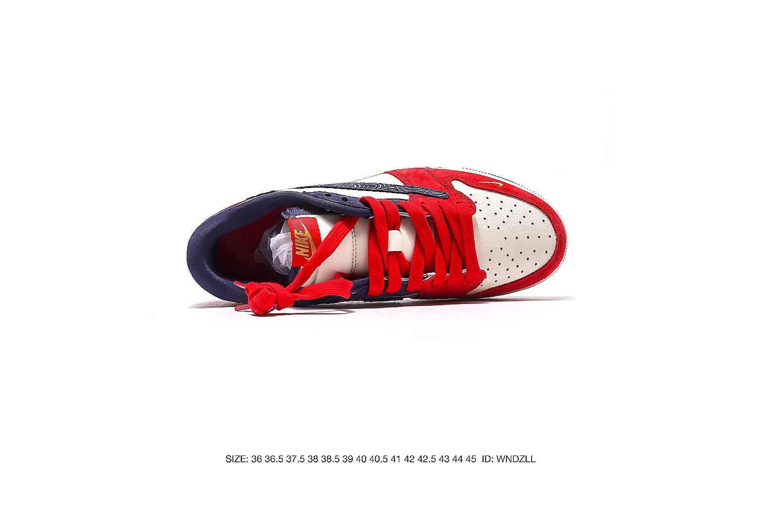 Nike Dunk Low Red Navy White 5651 budget find six-photo gallery thumbnail 4