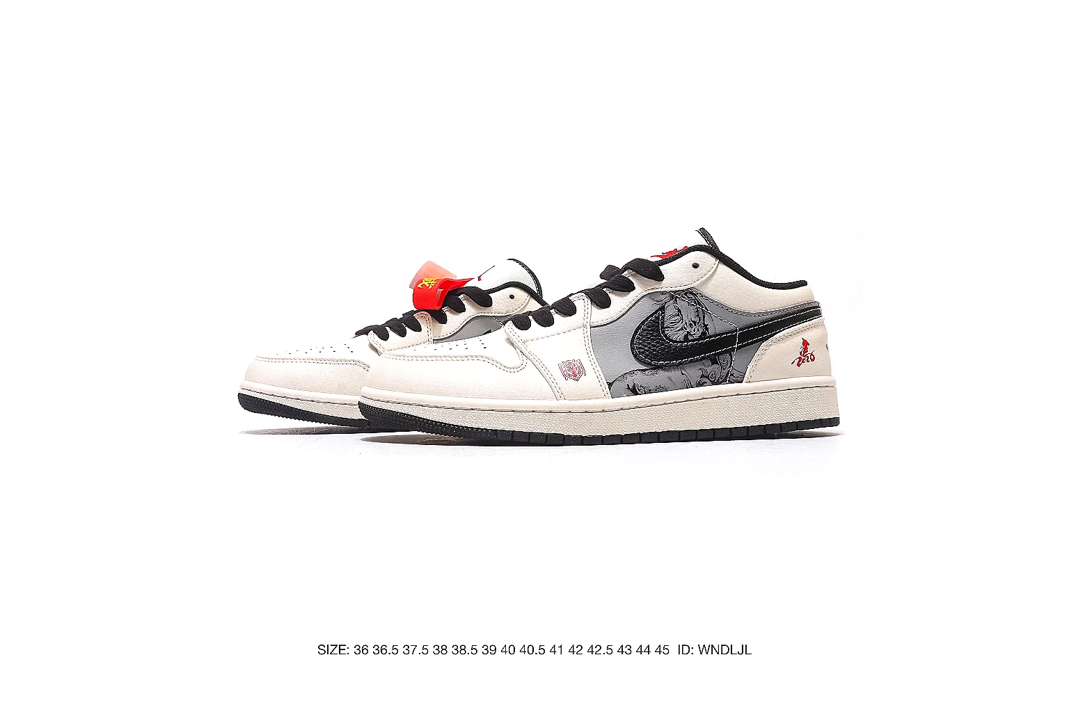 Nike Dunk Low White Black Red 4829 budget find six-photo gallery thumbnail 2
