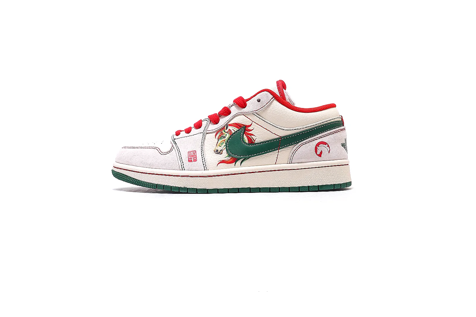 Nike Dunk Low White Red Green 4482 budget find six-photo gallery