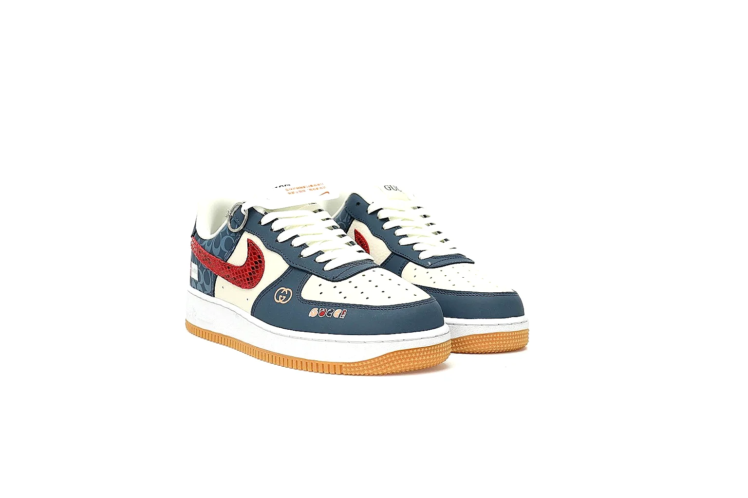 Kako Find List budget photos for Nike Navy Red Low Court thumbnail 5