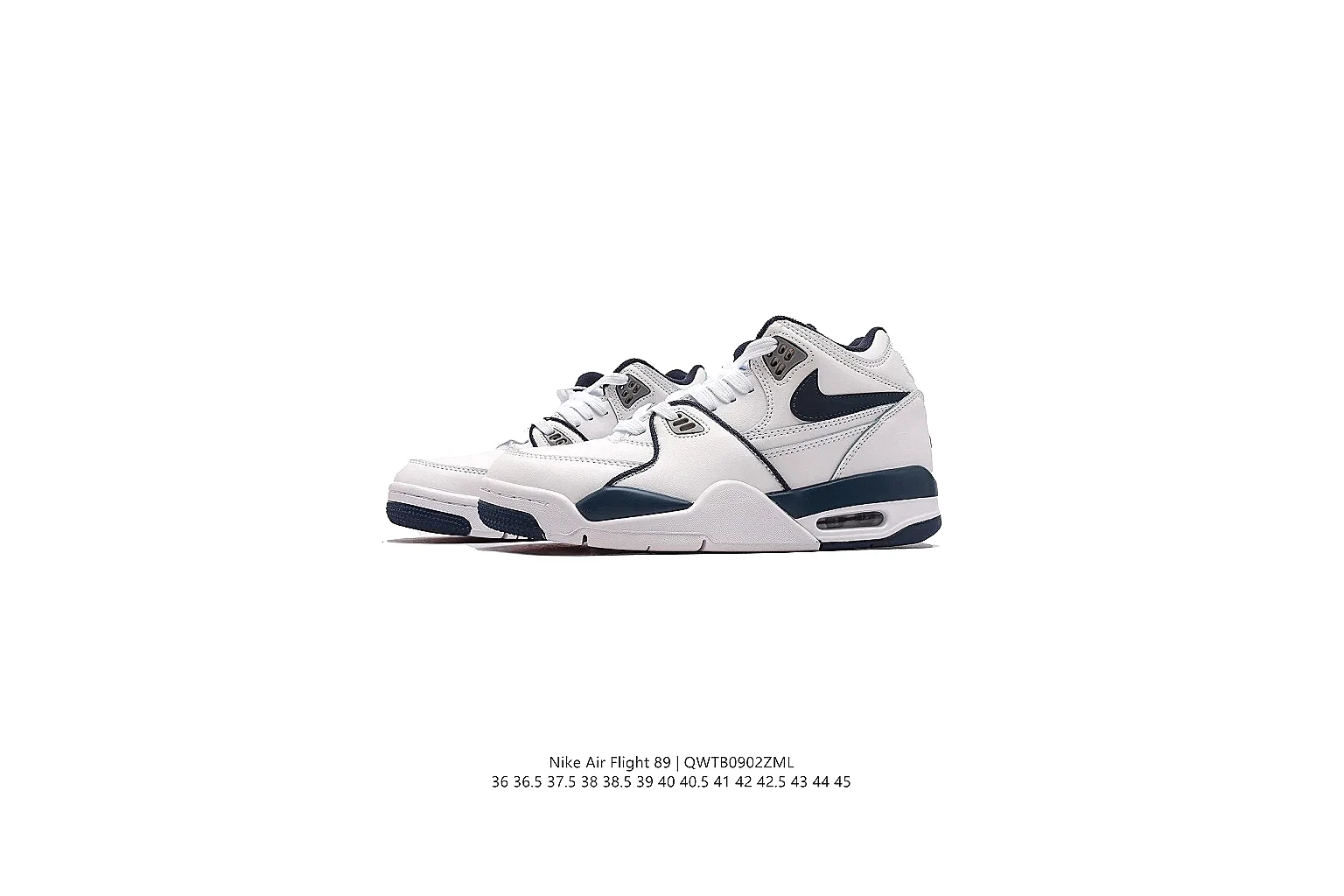 kakofindlist.com Nike White Navy Retro Basketball 0708 White Navy low-top product image thumbnail 2
