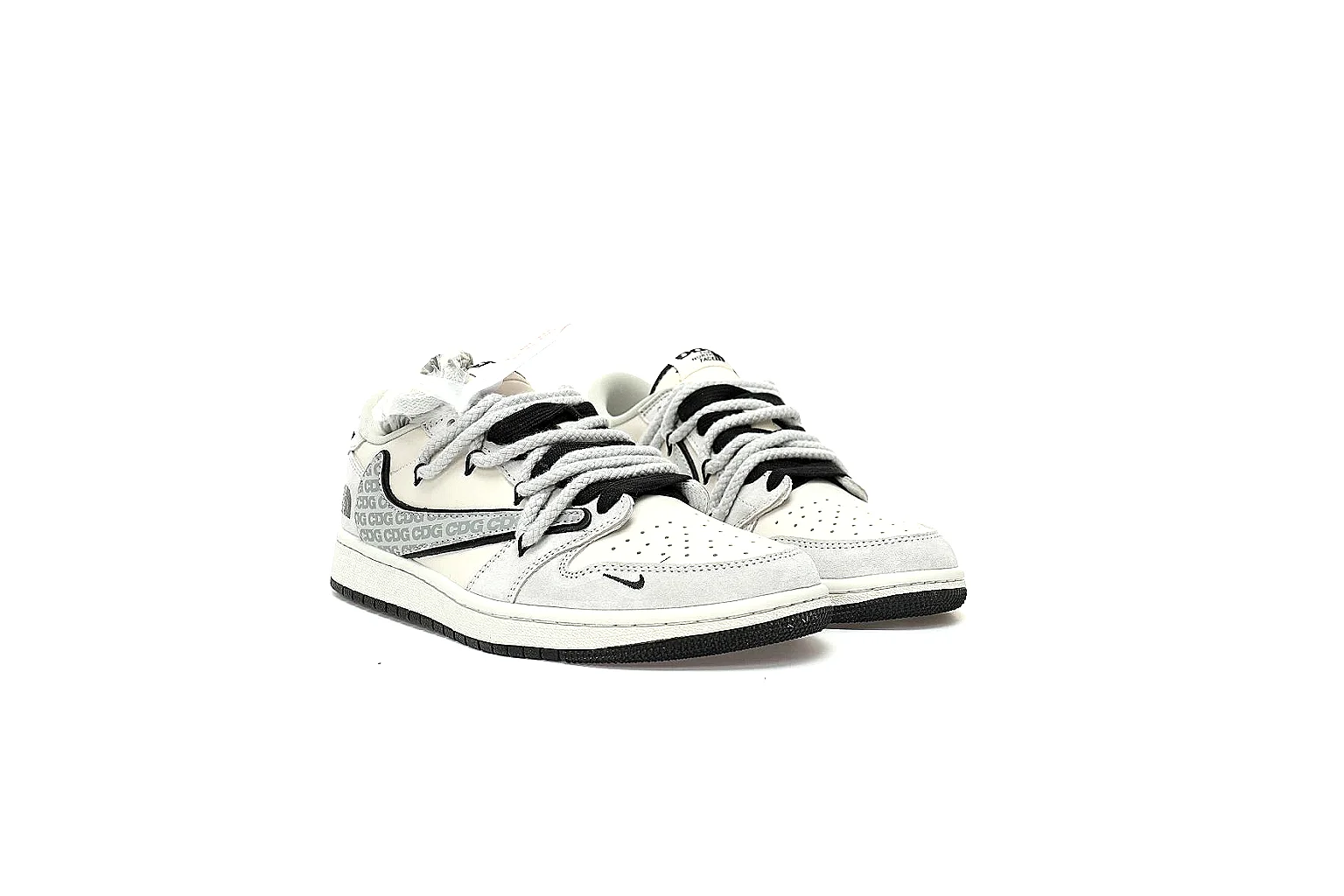 Kako Find List budget photos for Nike White Black Low Court Sneaker thumbnail 6