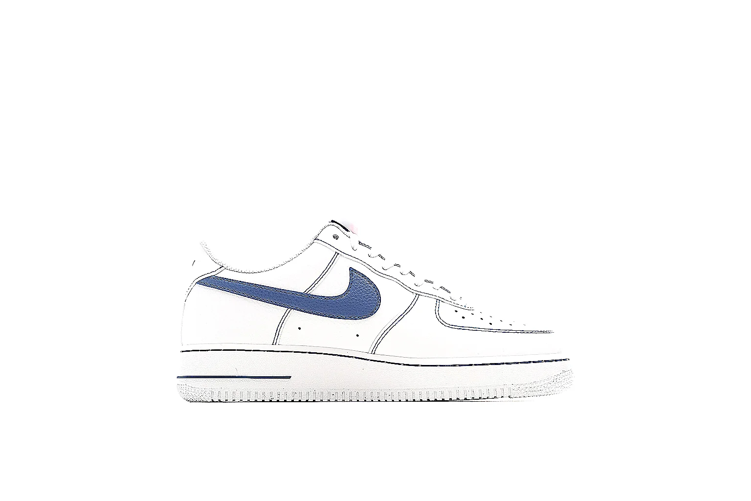 Kako Find List budget photos for Nike White Blue Low Court thumbnail 3