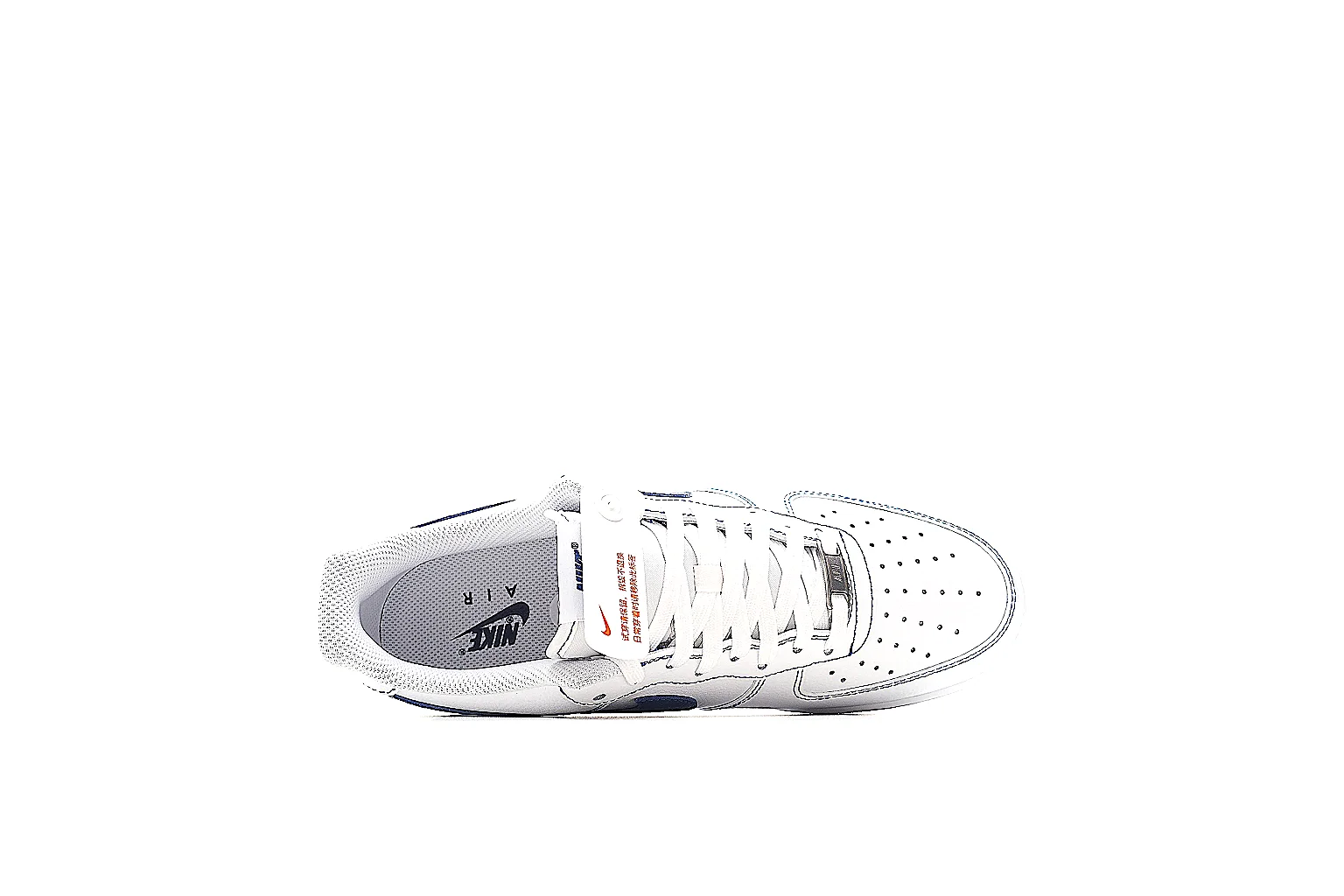Kako Find List budget photos for Nike White Blue Low Court thumbnail 4