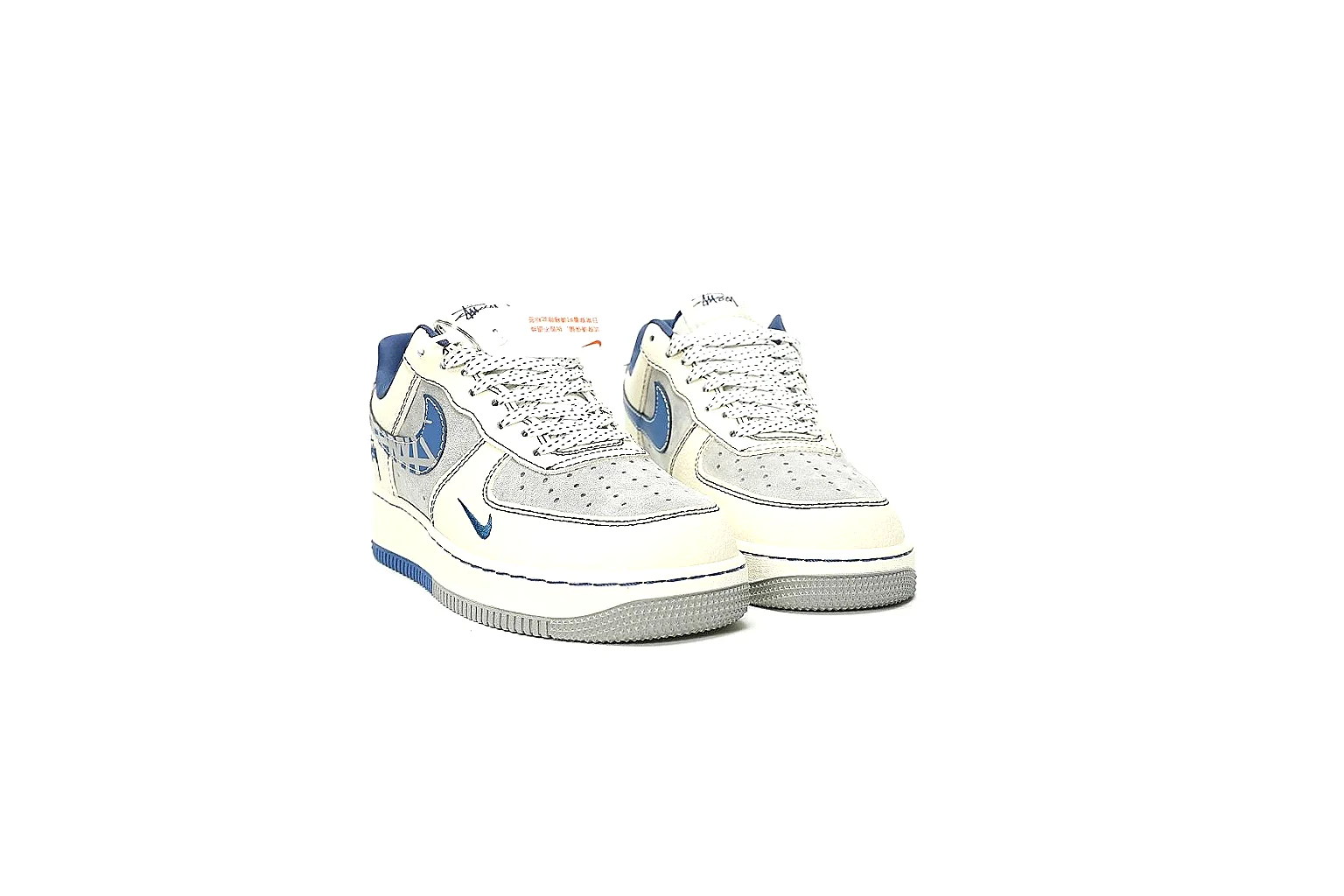 Kako Find List budget photos for Nike White Blue Low Court thumbnail 5